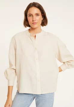 Maison Montagut Blouse En Lin Col Tunisien - Vania><noscript><img width=