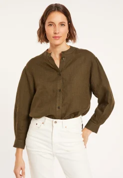 Maison Montagut Blouse En Lin Col Tunisien - Vania><noscript><img width=