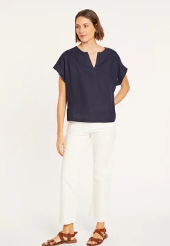 Maison Montagut Blouse En Lin Manches Courtes - Virginie><noscript><img width=