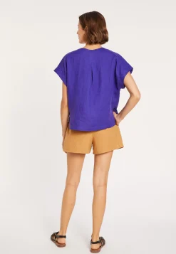 Maison Montagut Blouse En Lin Manches Courtes - Virginie><noscript><img width=