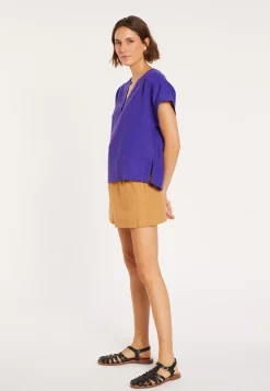 Maison Montagut Blouse En Lin Manches Courtes - Virginie><noscript><img width=