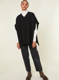 Maison Montagut Cape Col V Jeux De Points En Cachemire - Gigi><noscript><img width=