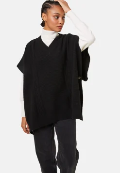 Maison Montagut Cape Col V Jeux De Points En Cachemire - Gigi><noscript><img width=