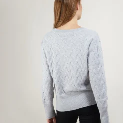 Maison Montagut Cardigan A Fantaisie De Torsades En Cachemire - Fiona><noscript><img width=