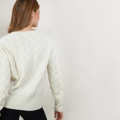 Maison Montagut Cardigan A Fantaisie De Torsades En Cachemire - Fiona><noscript><img width=