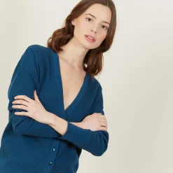 Maison Montagut Cardigan A Jeux De Points Fantaisie - Nelsya><noscript><img width=