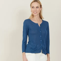 Maison Montagut Cardigan A Poches En Lin Flamme - Bao><noscript><img width=