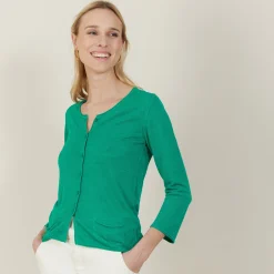 Maison Montagut Cardigan A Poches En Lin Flamme - Bao><noscript><img width=