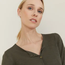 Maison Montagut Cardigan A Poches En Lin Flamme - Bao><noscript><img width=