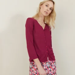 Maison Montagut Cardigan A Poches En Lin Flamme - Bao><noscript><img width=