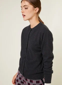 Maison Montagut Cardigan Boutonne Col Rond En Cachemire - Ari><noscript><img width=