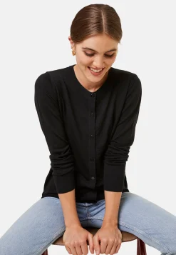 Maison Montagut Cardigan Boutonne Col Rond A Poches En Laine Merinos - Amalia><noscript><img width=