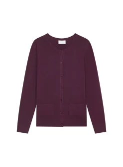 Maison Montagut Cardigan Boutonne Col Rond A Poches En Laine Merinos - Amalia><noscript><img width=