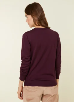 Maison Montagut Cardigan Boutonne Col Rond A Poches En Laine Merinos - Amalia><noscript><img width=