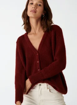Maison Montagut Cardigan Boutonne Col V En Mohair - Anais><noscript><img width=