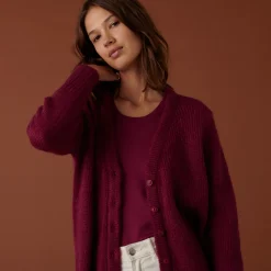 Maison Montagut Cardigan Boutonne Col V En Mohair - Anais><noscript><img width=