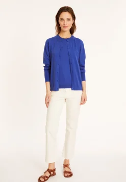 Maison Montagut Cardigan Col Rond En Coton Bio - Manel>Femme Vestes Et Gilets