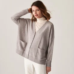 Maison Montagut Cardigan Col V Boutonne A Poches En Cachemire - Achille><noscript><img width=