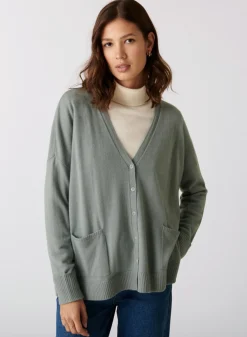 Maison Montagut Cardigan Col V Boutonne A Poches En Cachemire - Achille><noscript><img width=