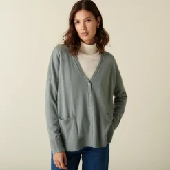 Maison Montagut Cardigan Col V Boutonne A Poches En Cachemire - Achille><noscript><img width=