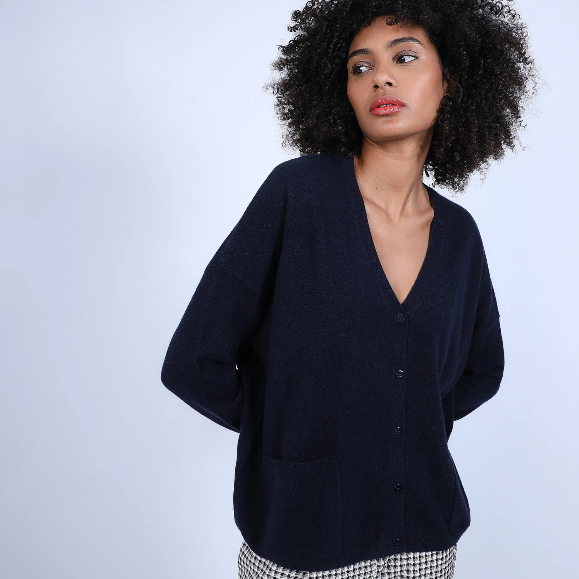 Maison Montagut Cardigan Col V En Cachemire - Brune>Femme Vestes Et Gilets