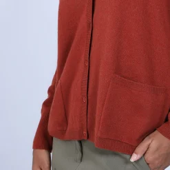 Maison Montagut Cardigan Col V En Cachemire - Brune><noscript><img width=