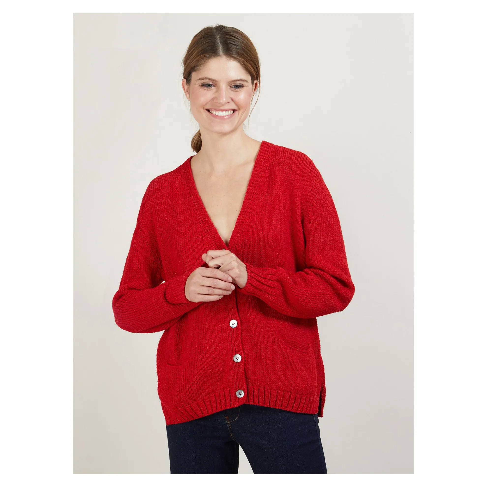 Maison Montagut Cardigan Col V En Laine Et Soie - Bilan>Femme Pulls
