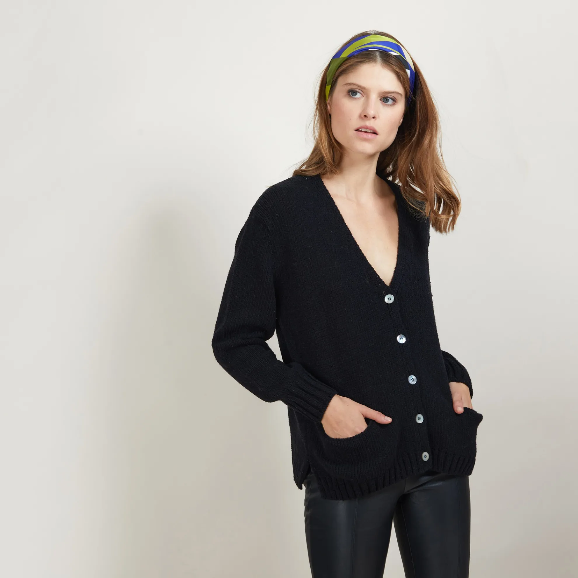 Maison Montagut Cardigan Col V En Laine Et Soie - Bilan>Femme Pulls