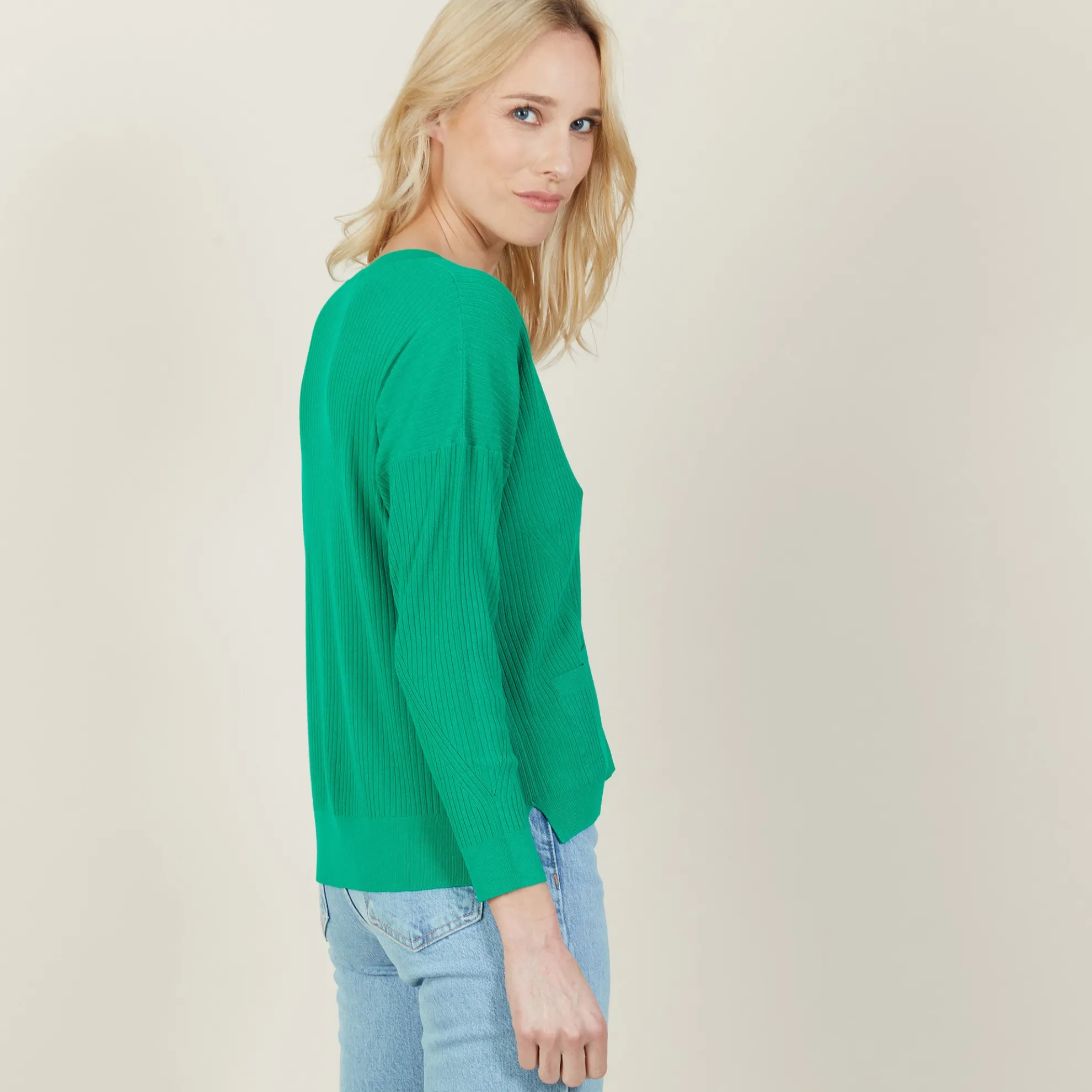 Maison Montagut Cardigan Court A Cotes - Bolivar>Femme Vestes Et Gilets