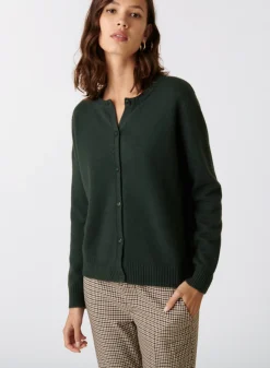 Maison Montagut Cardigan En Cachemire Col Rond Boutonne - Adelys><noscript><img width=