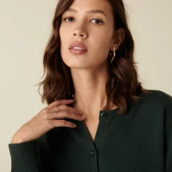 Maison Montagut Cardigan En Cachemire Col Rond Boutonne - Adelys><noscript><img width=