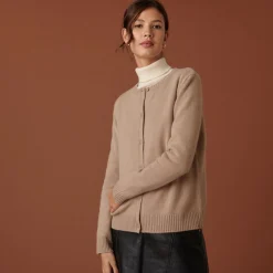 Maison Montagut Cardigan En Cachemire Col Rond Boutonne - Adelys><noscript><img width=