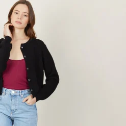 Maison Montagut Cardigan En Coton Bio Grosse Maille - Mina><noscript><img width=