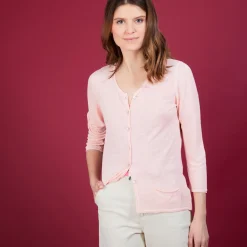 Maison Montagut Cardigan En Lin Flamme - Bao><noscript><img width=