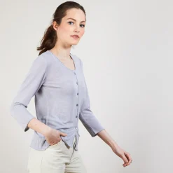 Maison Montagut Cardigan En Lin Flamme - Bao><noscript><img width=