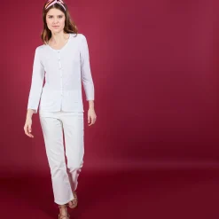 Maison Montagut Cardigan En Lin Flamme - Bao><noscript><img width=