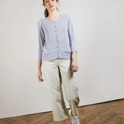 Maison Montagut Cardigan En Lin Flamme - Bao><noscript><img width=