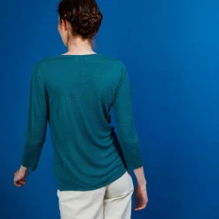 Maison Montagut Cardigan En Lin Flamme - Bao><noscript><img width=