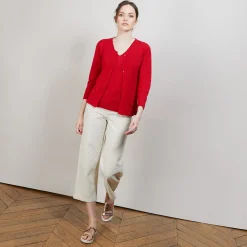 Maison Montagut Cardigan En Lin Flamme - Bao><noscript><img width=