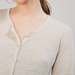 Maison Montagut Cardigan En Lin Flamme - Bao><noscript><img width=