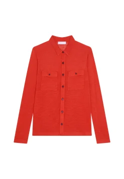 Maison Montagut Chemise Boutonnee En Lin Flamme - Randy><noscript><img width=