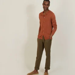 Maison Montagut Chemise Boutonnee En Lin Flamme - Blason><noscript><img width=