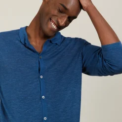 Maison Montagut Chemise Boutonnee En Lin Flamme - Blason><noscript><img width=