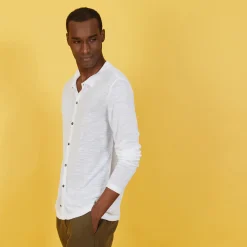 Maison Montagut Chemise Boutonnee En Lin Flamme - Blason><noscript><img width=