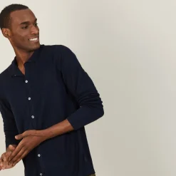 Maison Montagut Chemise Boutonnee En Lin Flamme - Blason><noscript><img width=