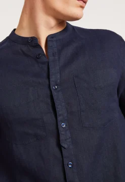 Maison Montagut Chemise En Lin Col Tunisien - Dean><noscript><img width=