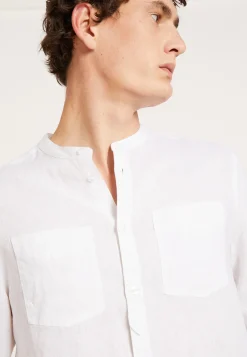 Maison Montagut Chemise En Lin Col Tunisien - Dean><noscript><img width=