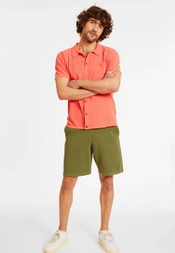 Maison Montagut Chemise Manches Courtes En Coton Brosse - Dominique><noscript><img width=