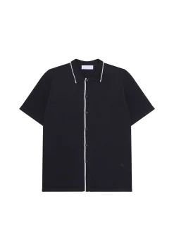 Maison Montagut Chemise Manches Courtes En Fil Lumiere - Roman><noscript><img width=