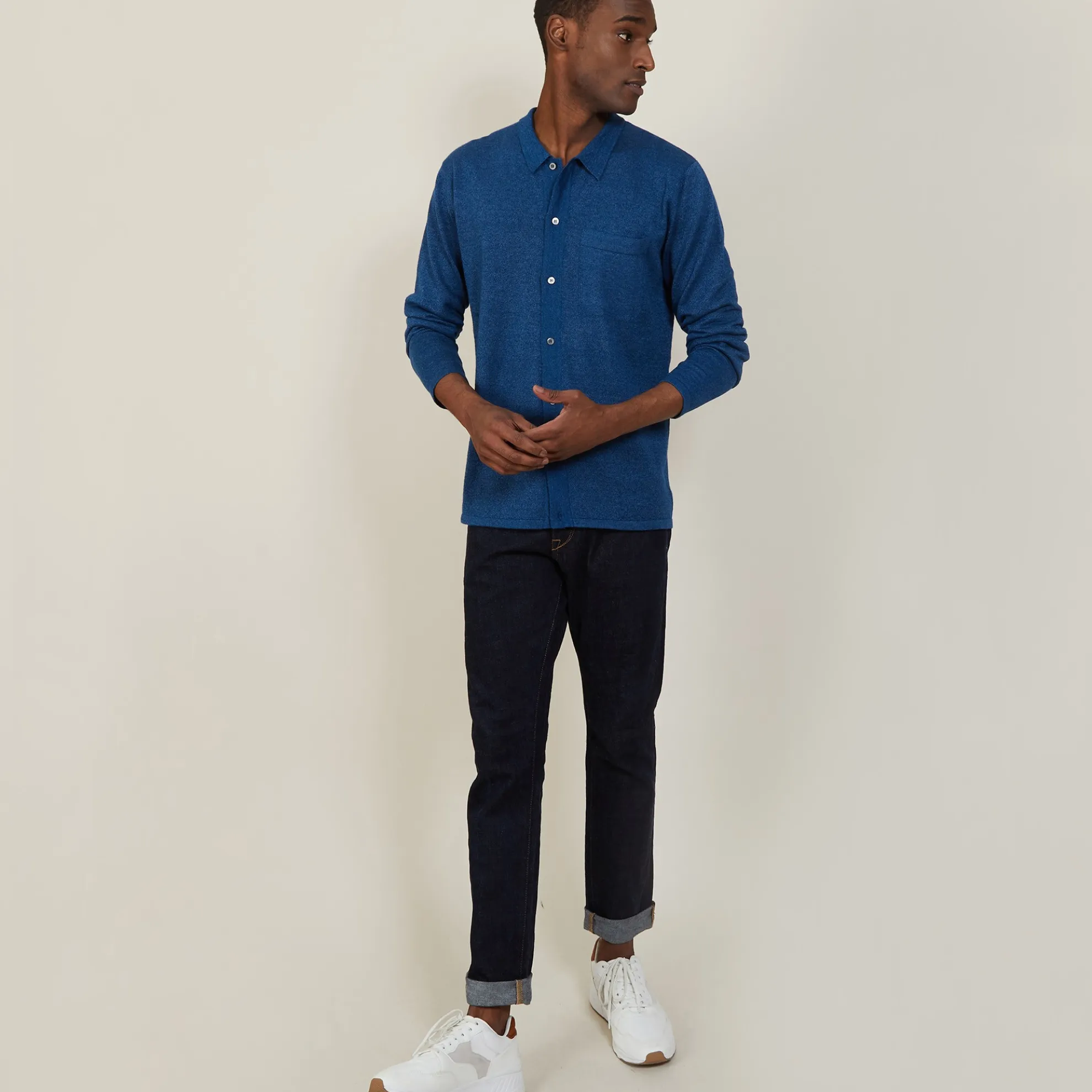 Maison Montagut Chemise Manches Longues En Lin Cachemire - Bazar>Homme Chemises